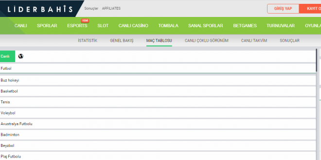 Liderbahis Üye Ol